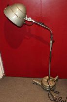 A Hanovia Lamps of Slough, England, the prescription model No. 7 adjustable industrial light