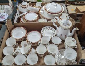 Two boxes of ceramics, to include a Royal Grafton Majestic pattern part dinner service and a Royal