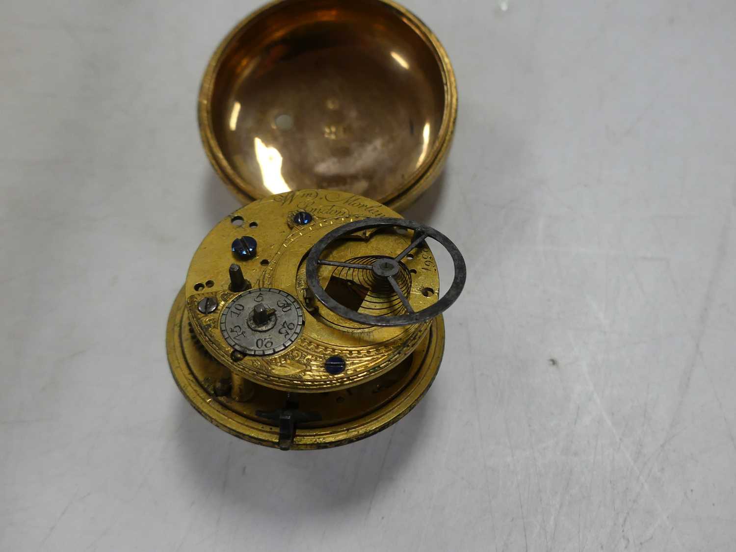 A collection of pocket watch parts, to include a fusee example - Image 10 of 22