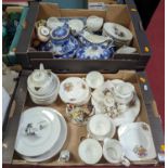 Two boxes of mixed ceramics, to include a Japanese eggshell porcelain tea service