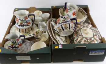 Two boxes of miscellaneous china and glass ware to include Keling & Co Ltd, Shanghai, Losel ware