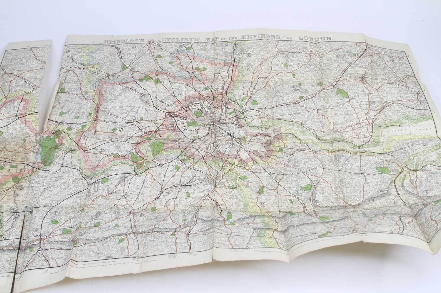 A Reynold's Cyclist's Road Map of the Environs of London - Image 3 of 3