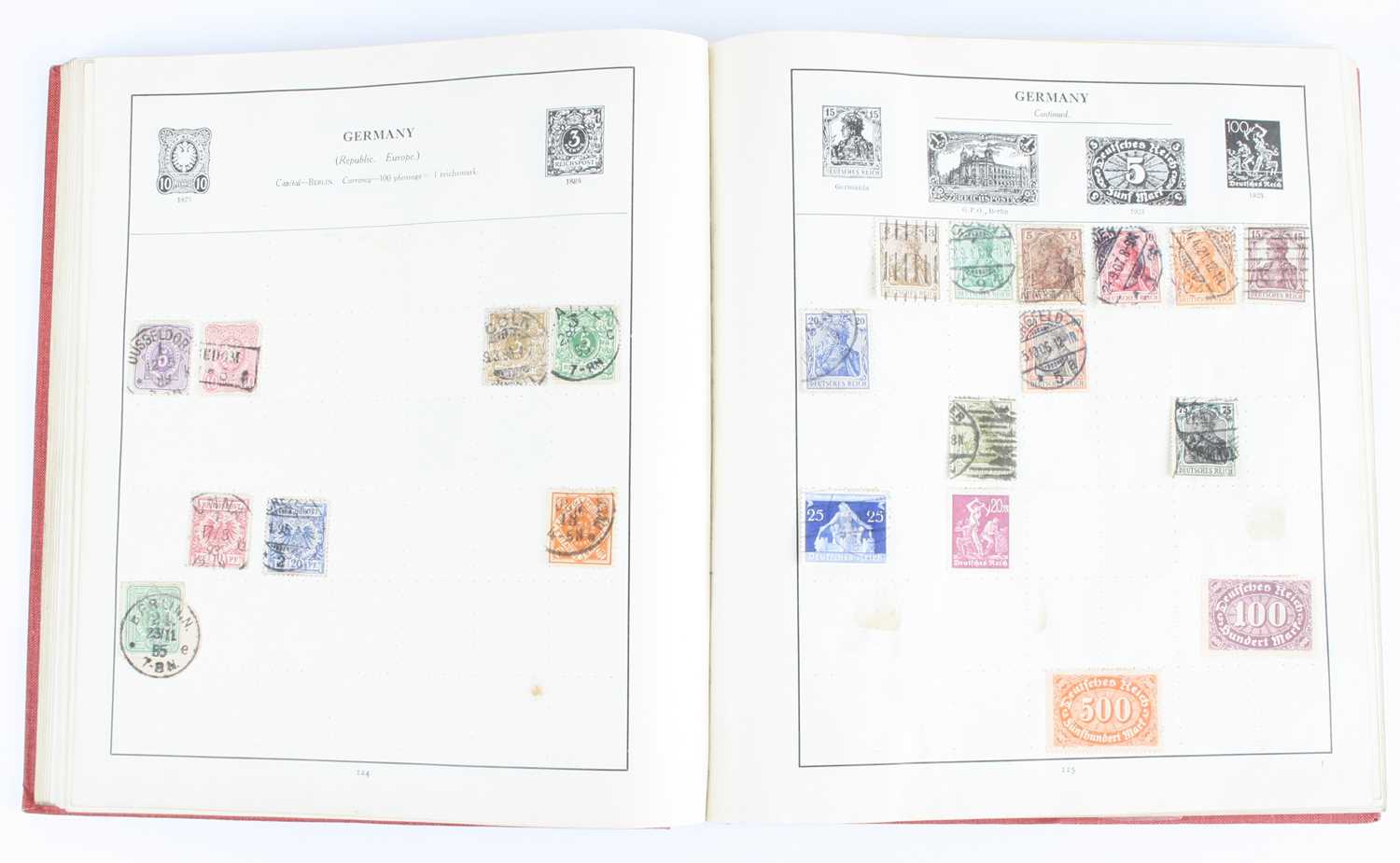 A Strand stamp album, the contents being Commonwealth examples to include Great Britain, 1d reds, - Image 4 of 9