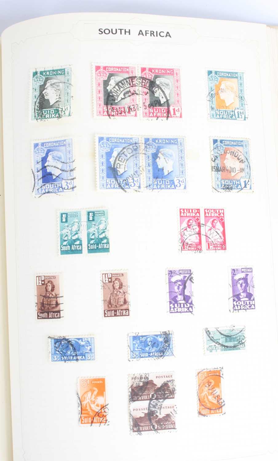 A Strand stamp album, the contents being Commonwealth examples to include Great Britain, 1d reds, - Image 7 of 9