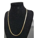 A modern 18ct gold flat snake-link necklace, 9.4g, length 45cm No kinks to the chain