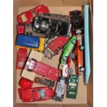 A small quantity of loose and playworn diecast to include Corgi, Porsche 956,Matchbox Superfast