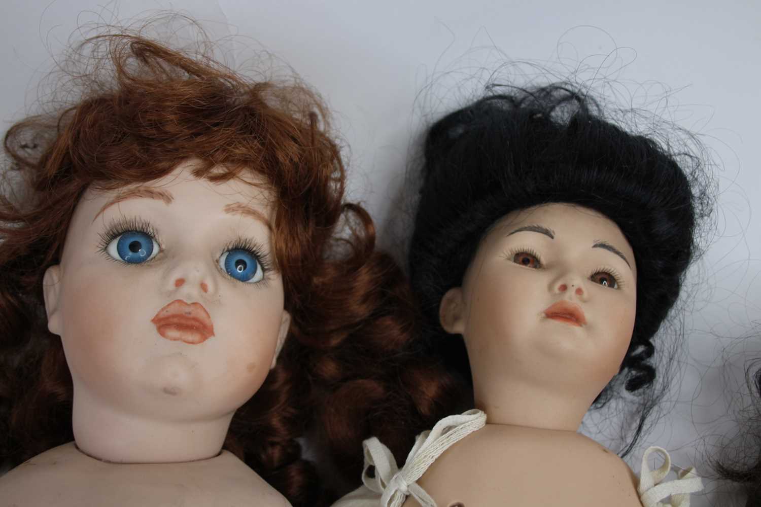 A Bruj bisque headed doll; together with two other similar (3) - Image 3 of 3