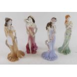A collection of four Coalport The Spirit of Jewels Collection figures to include Topaz No. 2223,