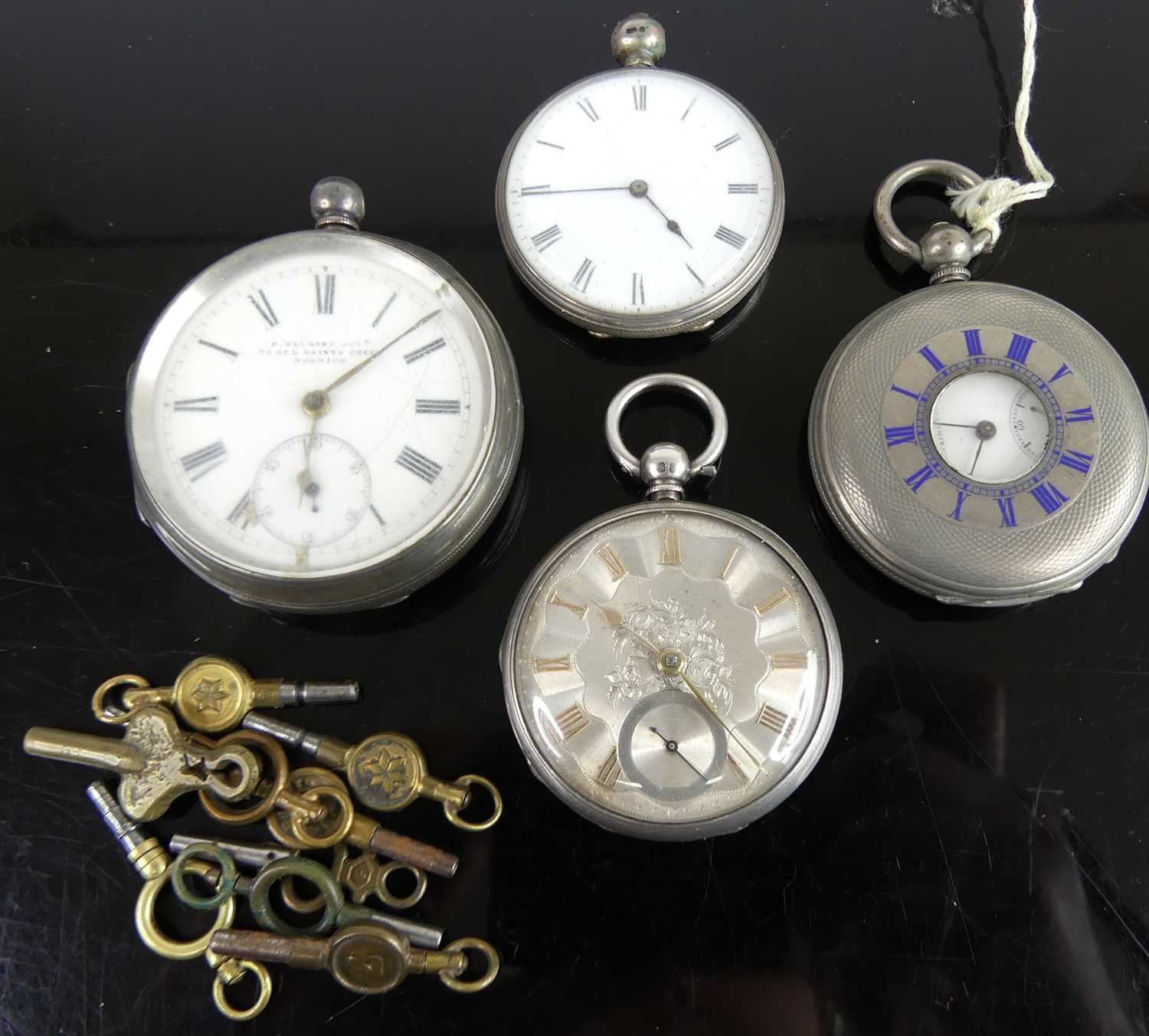 A Victorian gent's silver cased pocket watch by S. Salkind Jnr of Norwich, having keywind