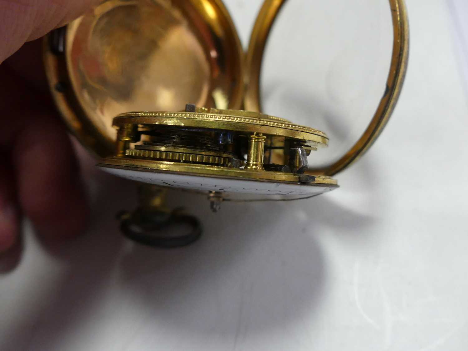 A collection of pocket watch parts, to include a fusee example - Image 9 of 22
