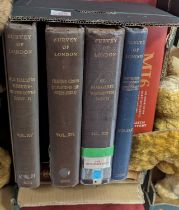 A collection of vintage books, to include four volumes of The Survey of London