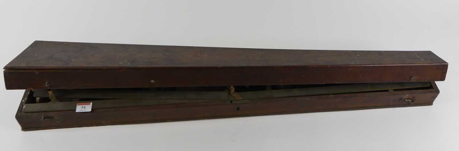 A 19th century brass pantograph, one arm engraved Troughton & Simms of London, in a fitted - Image 3 of 3