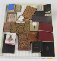 A collection of vintage miniature books, to include Ancient & Modern Hymns, To Right the Wrong, Gold