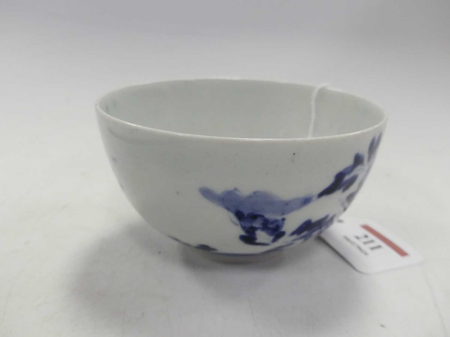 A Chinese blue and white porcelain bowl, decorated with flowers, six character mark to the base, - Image 2 of 7