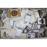 A collection of vintage cigarette cards to include Churchman's and Ogden's