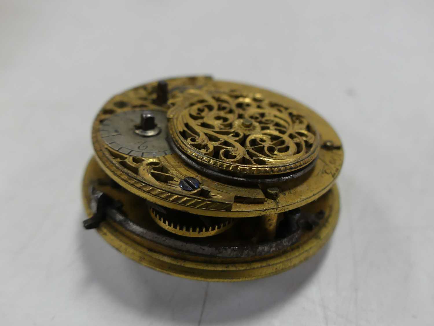 A collection of pocket watch parts, to include a fusee example - Image 13 of 22