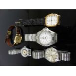 Assorted wristwatches, to include one circa 1960s gent's steel cased mechanical example signed by