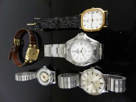 Assorted wristwatches, to include one circa 1960s gent's steel cased mechanical example signed by