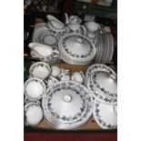 A Royal Doulton Burgundy pattern part dinner and coffee service