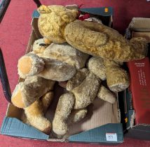 A collection of vintage teddy-bears, to include blond mohair examples