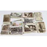 A collection of mixed vintage postcards, to include portrait and topographical examples