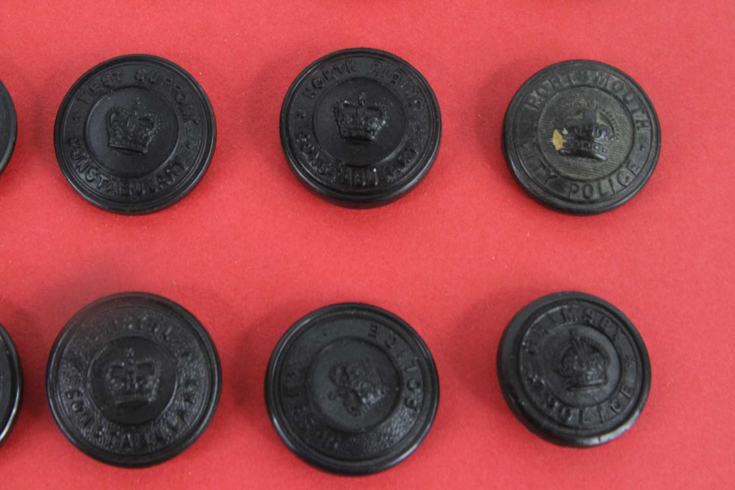 A large comprehensive collection of obsolete Police Horn & Composite buttons (from 1900's) - Image 5 of 7