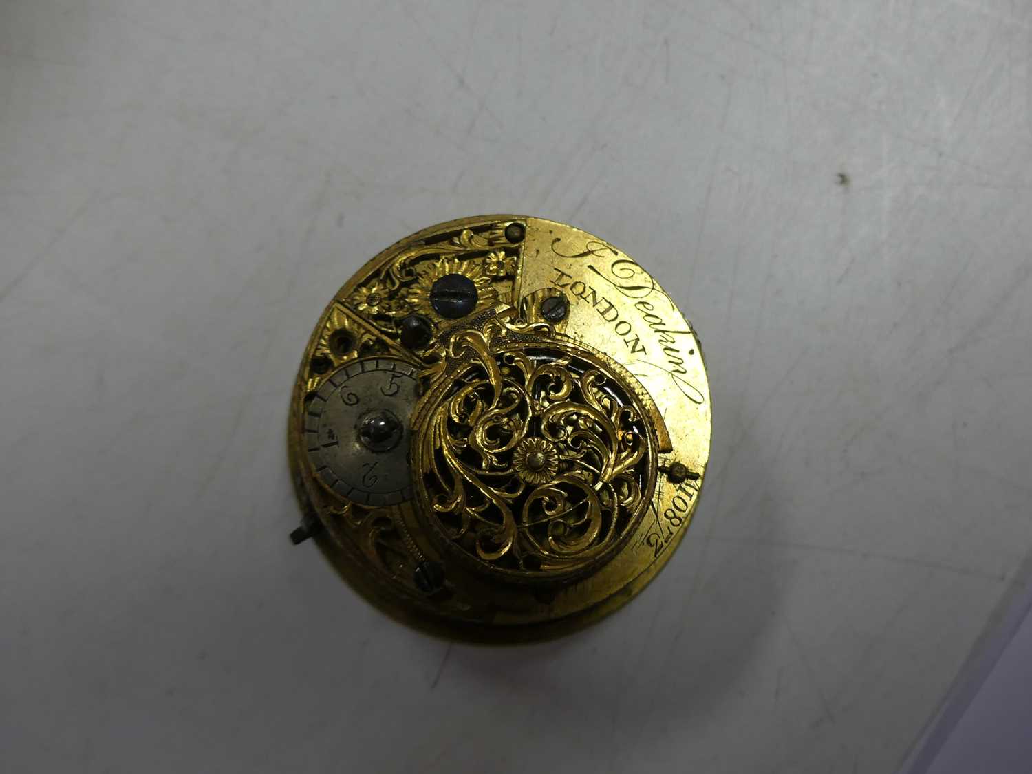 A collection of pocket watch parts, to include a fusee example - Image 2 of 22