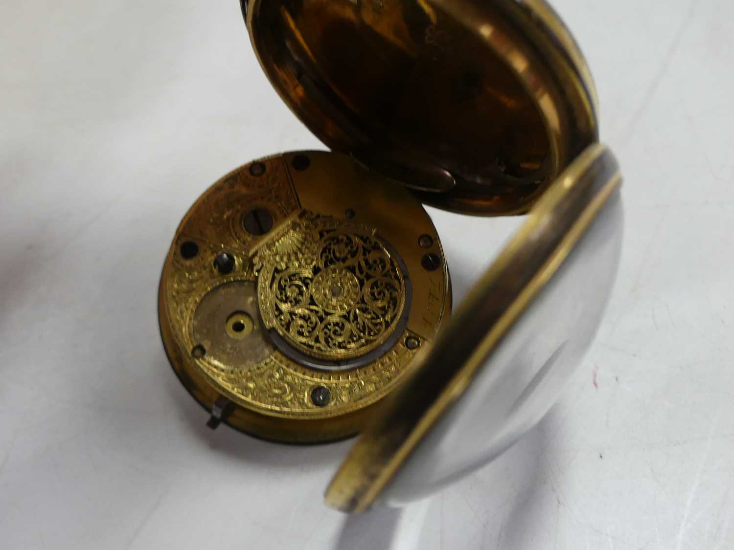 A collection of pocket watch parts, to include a fusee example - Image 19 of 22