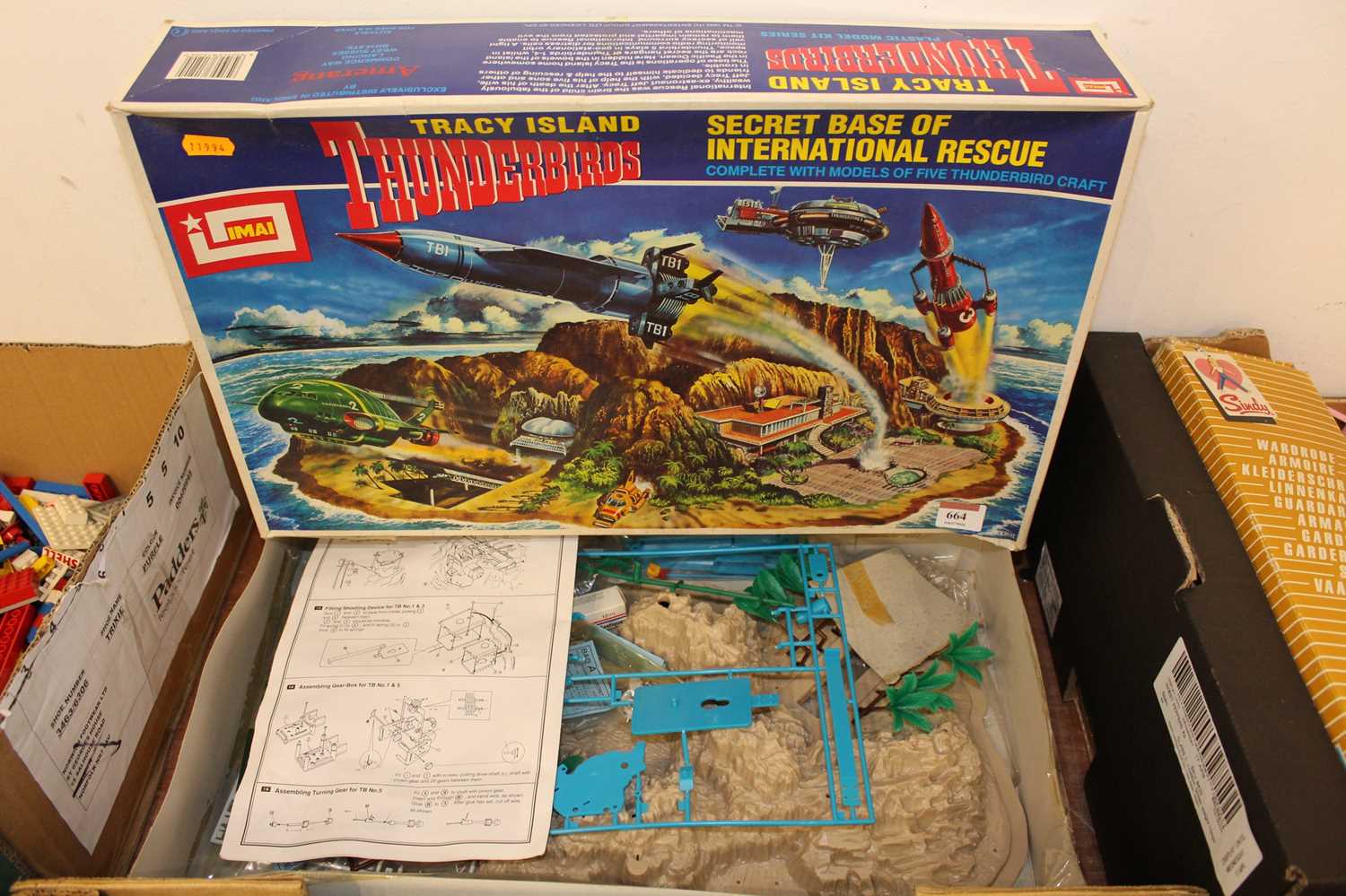 A Thunderbirds Tracy Island secret base of International Rescue, boxed set (sold as seen)