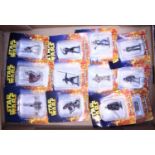 A tray containing Star Wars related action figures to include Anakin Sky Walker, General Grievous,