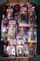 A tray containing Star Wars episode 1 boxed figures