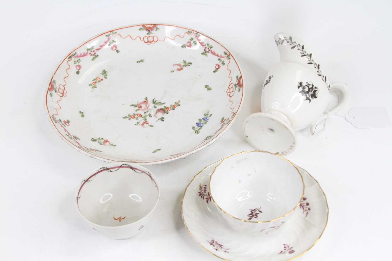 A collection of 18th century and later ceramics, to include a probably New Hall porcelain milk - Image 2 of 2