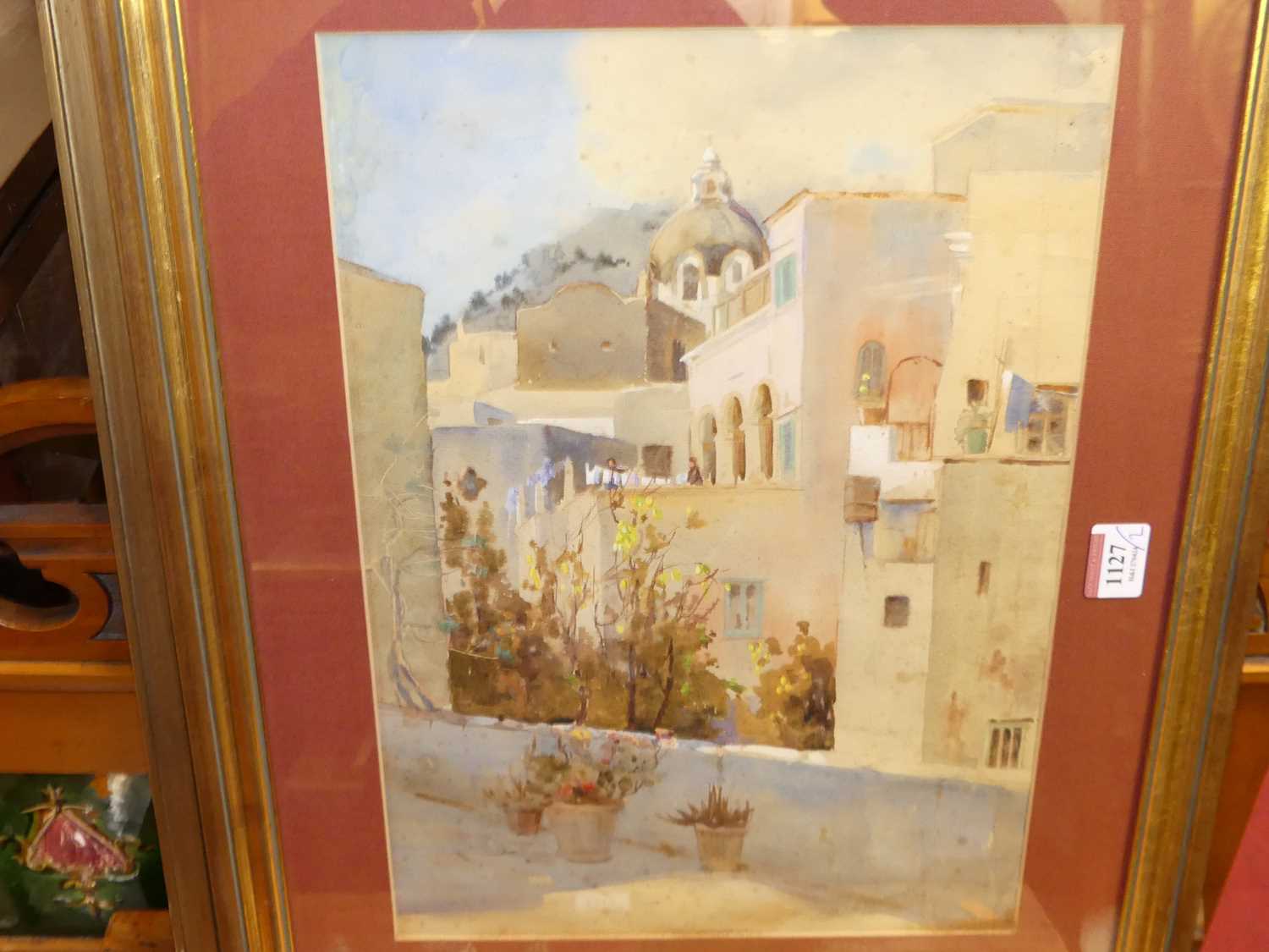 Circa 1900 school - North African street scene, watercolour, 36 x 27cm; together with one other (2) - Image 2 of 2