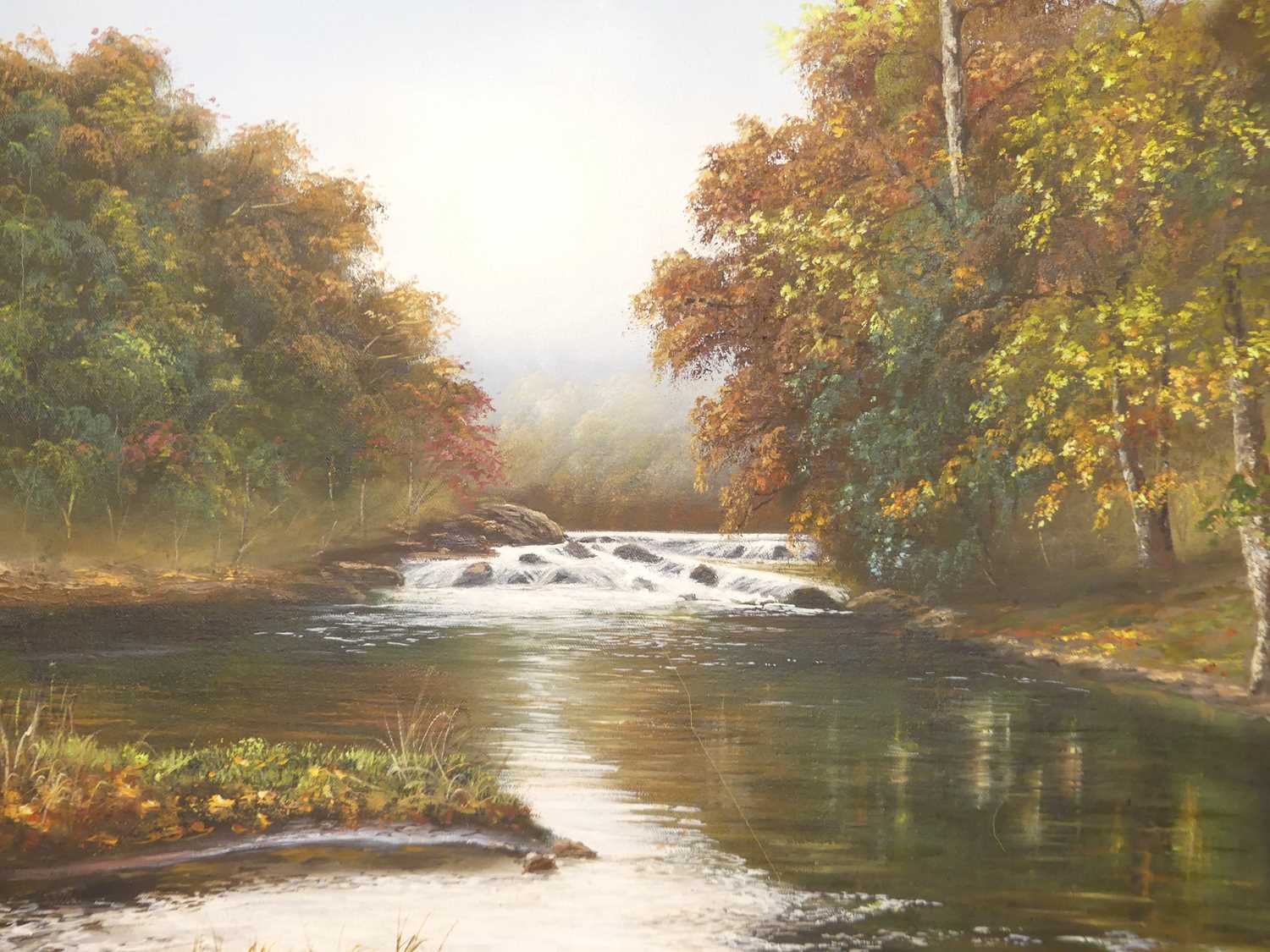 Harley - River Brathay, oil on canvas, signed, titled and dated '84 lower centre, 50 x 60cm - Image 2 of 3