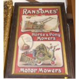 An advertising print for Ransome's of Ipswich Motor Mowers, 71 x 40cm