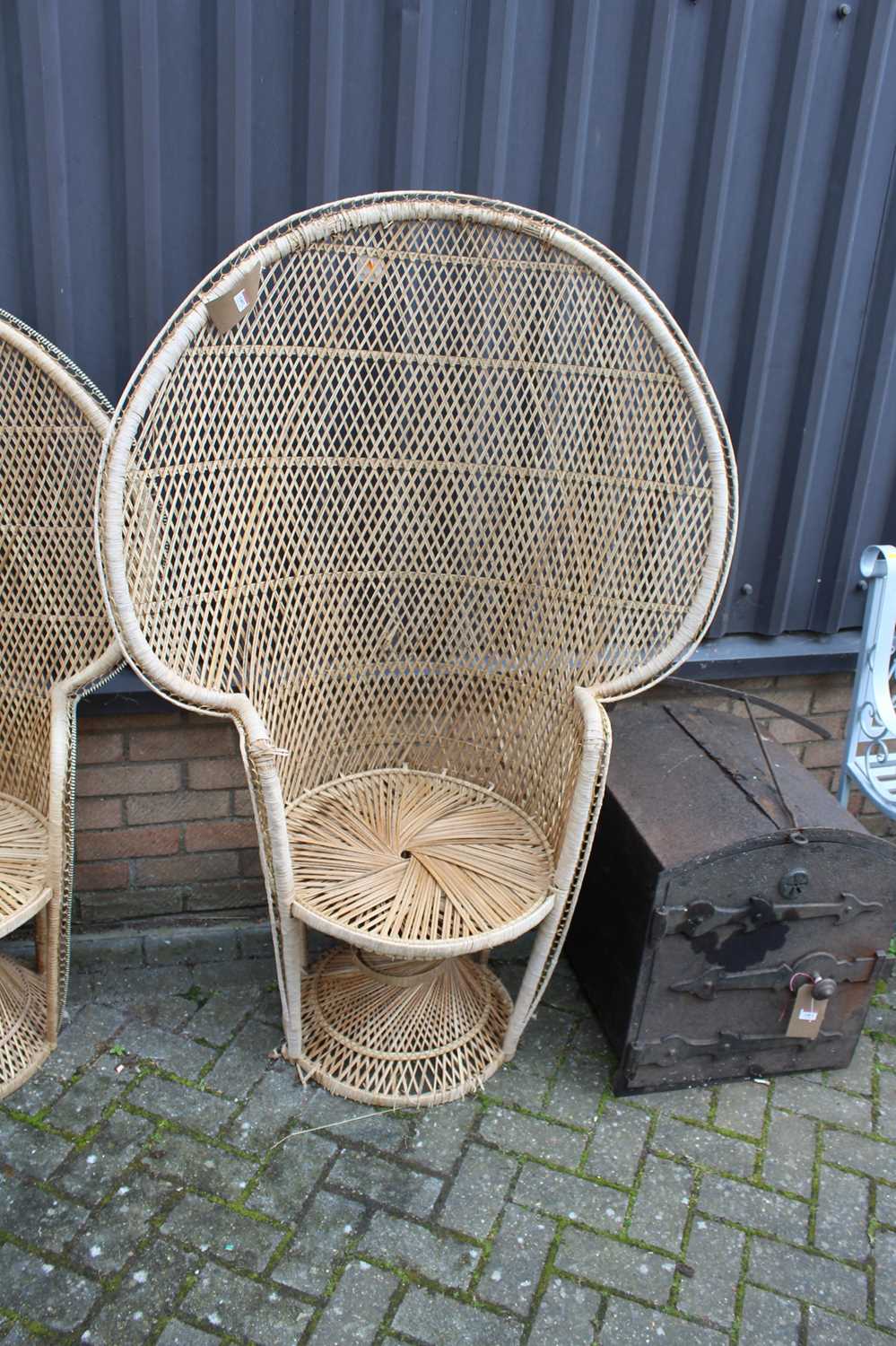 Three various wicker peacock chairs - Image 2 of 4