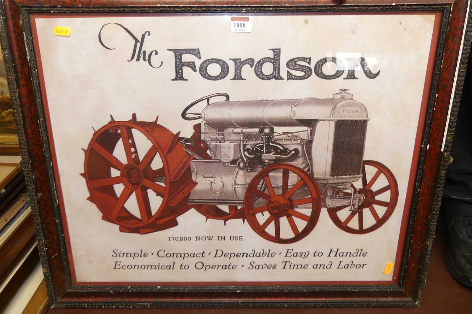 An advertising print for the Fordson Tractor, 49 x 61cm