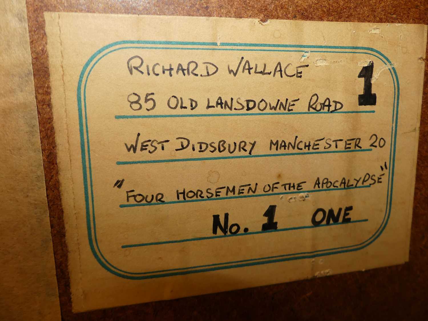 Richard Wallace - Four Horsemen of the Apocalypse, acrylic, signed lower left, 50 x 65cm - Image 5 of 5