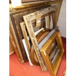 A selection of principally early 20th century gilt composition picture frames (8) Most with losses.