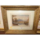 David Cox Jnr (1809-1885) - Mountain lake scene, watercolour, signed lower left, 18 x 26cm