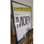 A Moby tour poster for the Exit Festival 2009, framed and glazed