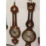 James Cubitt - an early Victorian mahogany onion top four-dial wheel barometer, h.99cm; together
