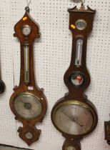 James Cubitt - an early Victorian mahogany onion top four-dial wheel barometer, h.99cm; together