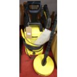 A Karcher K2.395 pressure-washer, with accessories