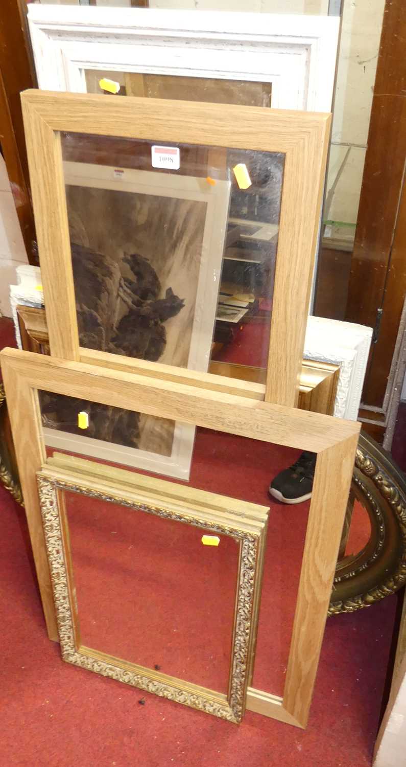 A selection of framed wall mirrors, to include gilt and painted examples, various sizes (7)