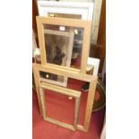 A selection of framed wall mirrors, to include gilt and painted examples, various sizes (7)