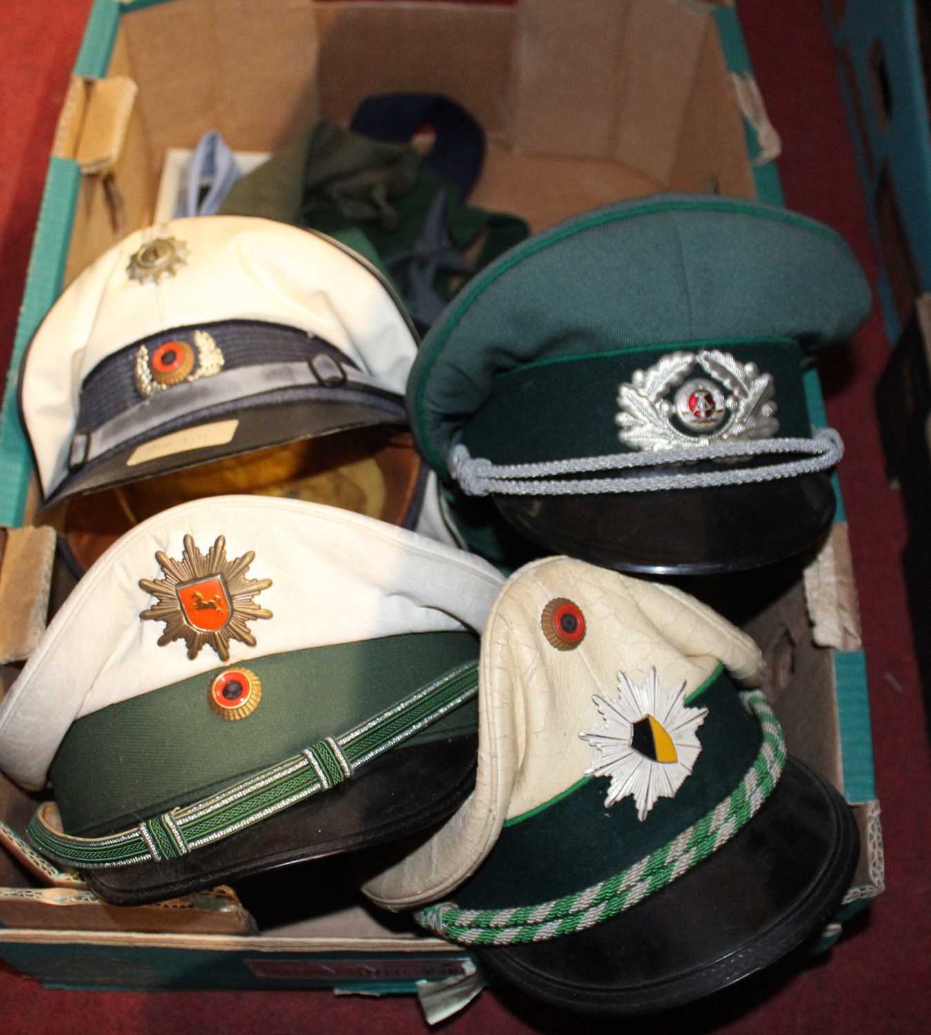 Two boxes of assorted headwear, mainly being police examples - Image 2 of 2