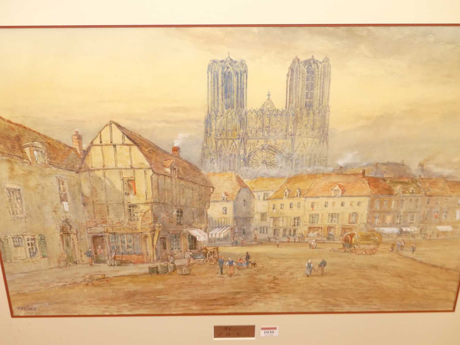 Edward W. Nevil (c1880-1900) - Pair; Rheims and Ypres, watercolours, signed lower right, 50 x 76cm - Image 2 of 8