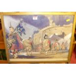 John Mackay - The Edinburgh Tattoo 1952, watercolour heightened with white, signed lower right, 35 x