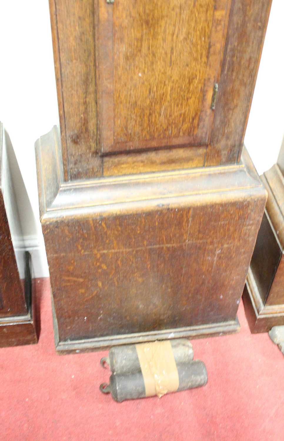 An early 19th century oak and mahogany crossbanded long case clock, having an indistinctly signed - Image 3 of 3